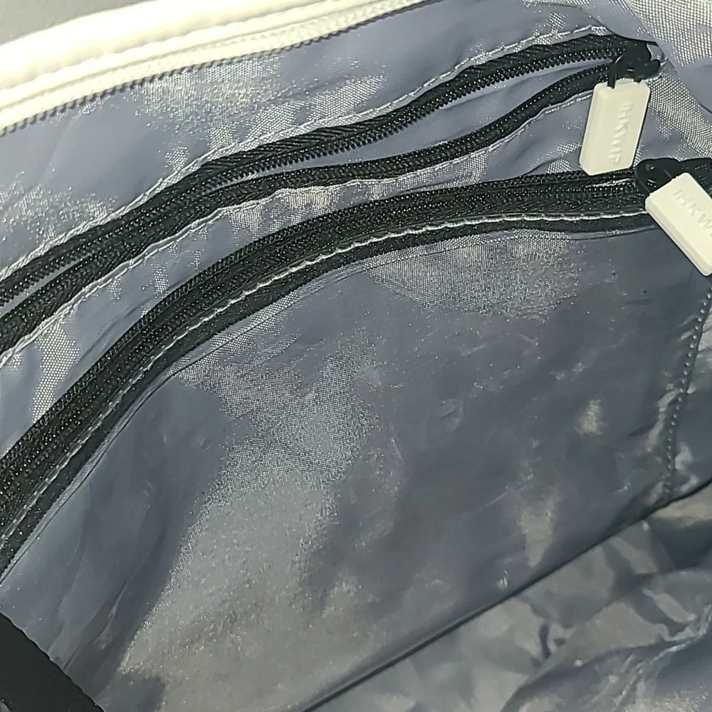 IHKWIP Bag White and Black Shoulder Bag with Adjustable Strap